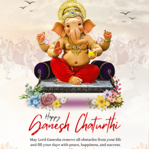 Red Photo India Ganesh Chaturthi Instagram Post